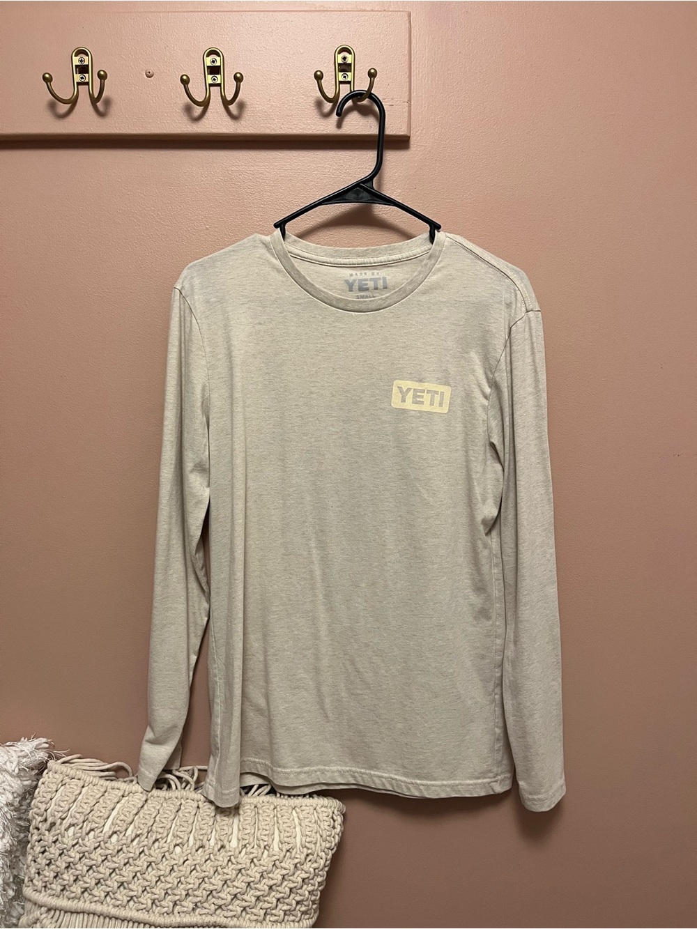 Yeti Long Sleeve Tee in Light Tan